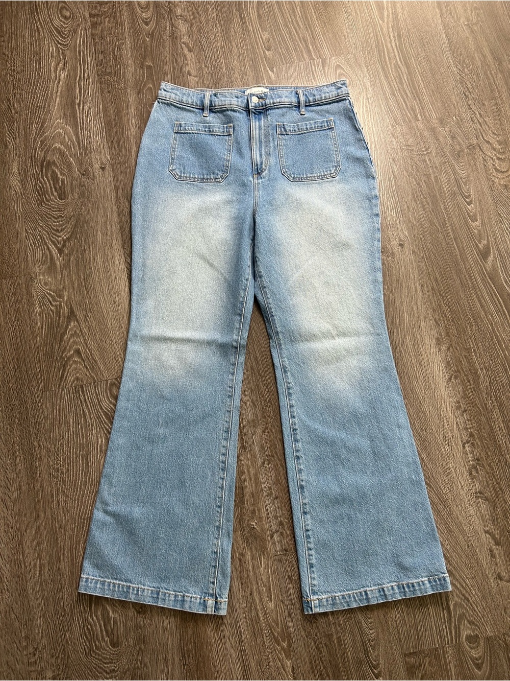 LOFT the relaxed flare Light Blue High-Rise  Jeans